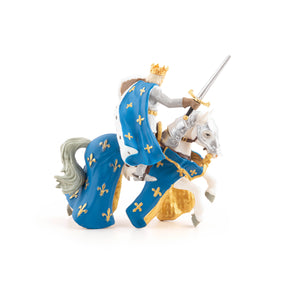 Saint Louis et son cheval Papo en PVC, Collection Personnage historiques, jouet éducatif idéal pour enfants et collectionneurs
