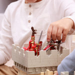 Maître des armes cimier cerf Papo en PVC, Collection Médiéval, jouet éducatif idéal pour enfants et collectionneurs