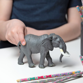 Figurine Éléphant d'Afrique Papo en PVC, thème savane, Collection Animaux sauvages, jouet éducatif idéal pour enfants et collectionneurs