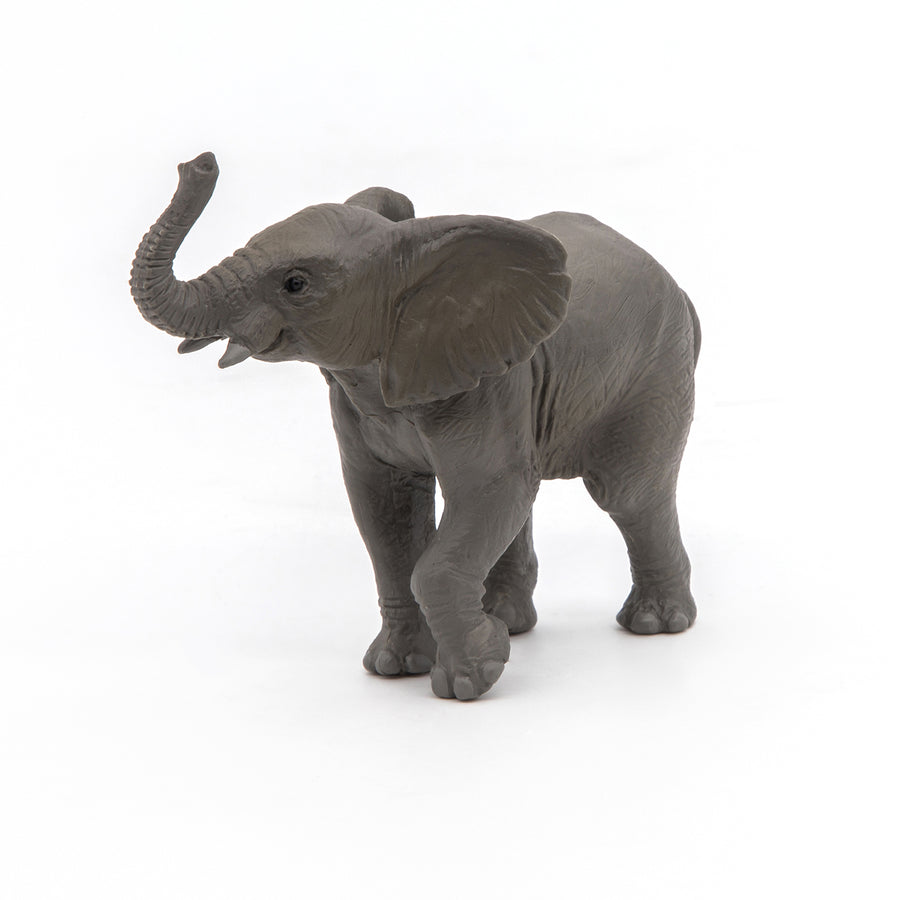 Figurine Jeune éléphant Papo en PVC, thème savane, Collection Animaux sauvages, jouet éducatif idéal pour enfants et collectionneurs