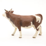 Figurine Vache simmental Papo en PVC, Collection Vie à la ferme, jouet éducatif idéal pour enfants et collectionneurs