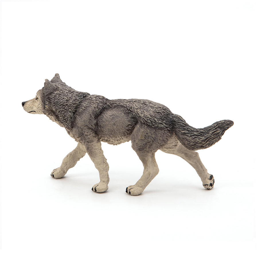 Figurine Louve grise Papo en PVC, thème forêt, Collection Animaux sauvages, jouet éducatif idéal pour enfants et collectionneurs